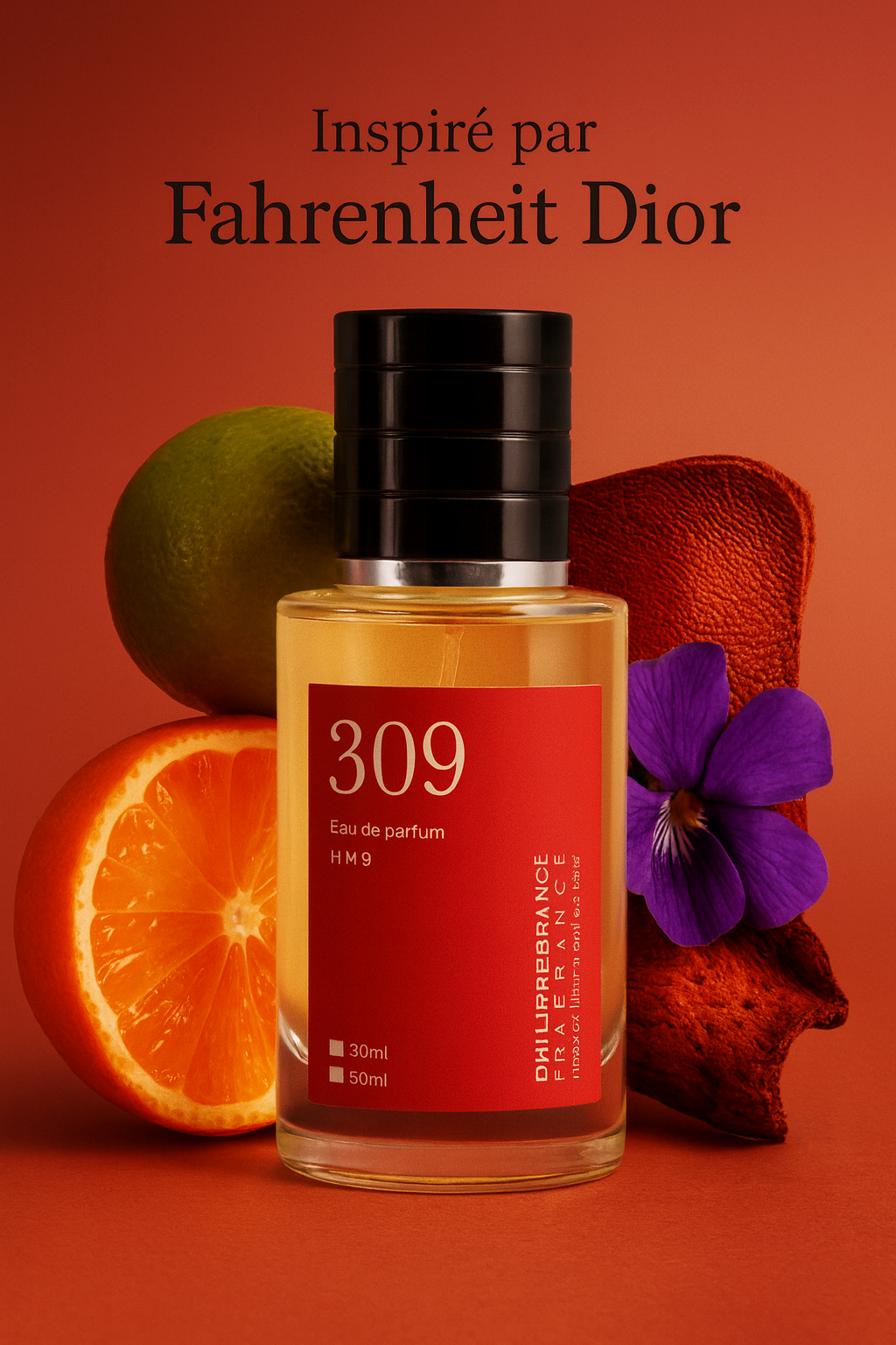 Eau de Parfum inspirée de Fahrenheit – Parfum Masculin Boisé et Floral