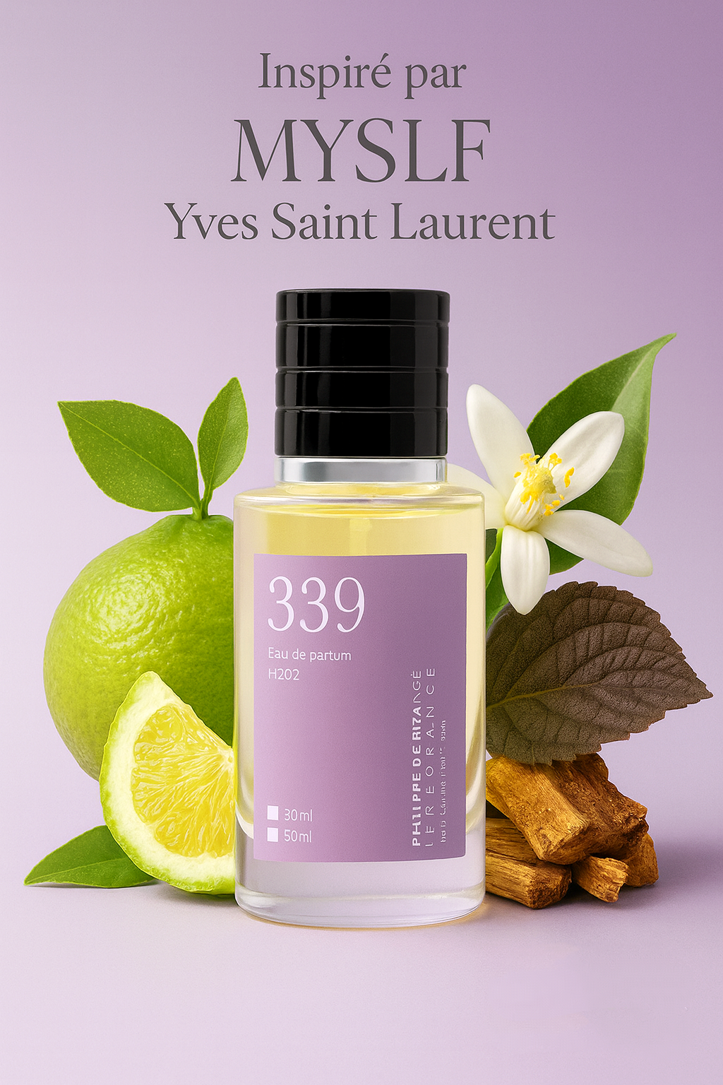 Eau de Parfum Inspirée de Myslf – Parfum Boisé Floral Moderne et Puissant